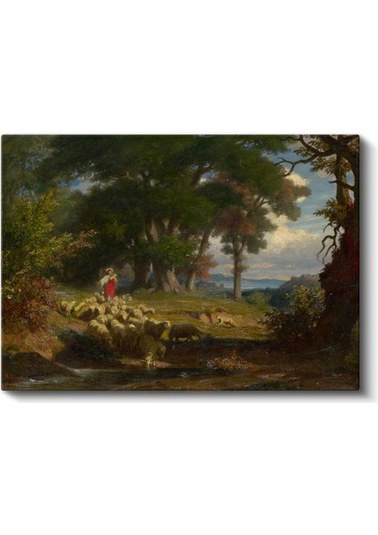 Thomas Gainsborough - Çoban ve Koyunlar Kanvas Tablo