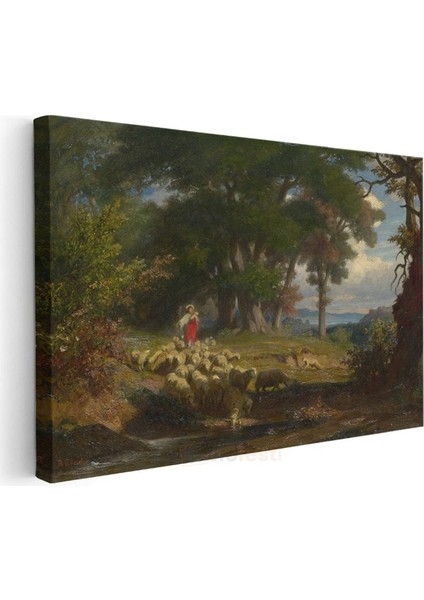 Thomas Gainsborough - Çoban ve Koyunlar Kanvas Tablo