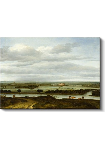 Jacob Van Ruisdael - Geniş Ova Manzarası Kanvas Tablo fiyatları