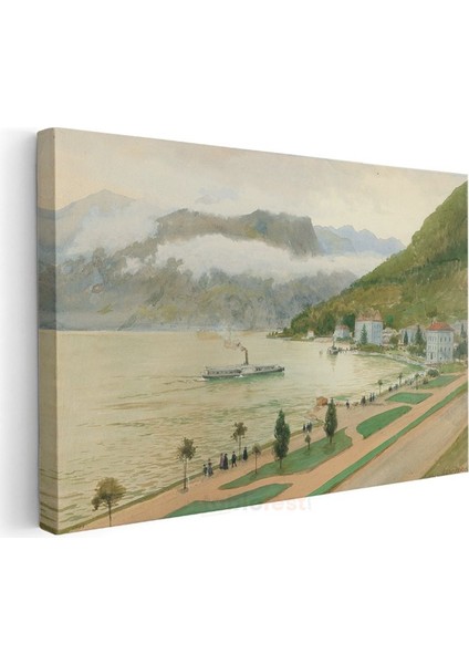 Rudolf Von Alt - Como Gölü Manzarası Kanvas Tablo modelleri