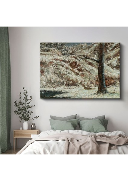 Gustave Courbet - Kış Ormanı Kanvas Tablo