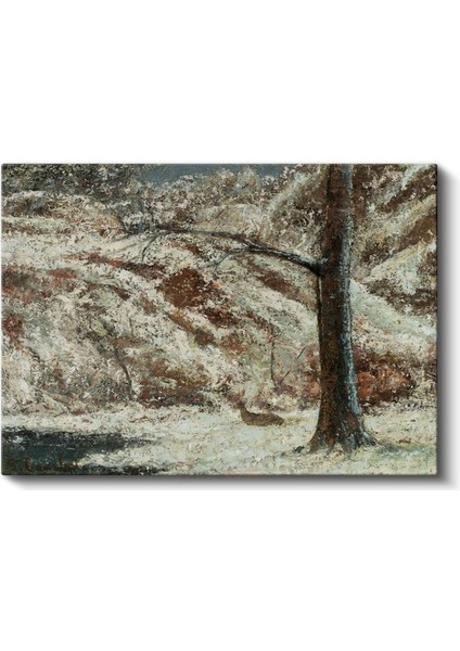Gustave Courbet - Kış Ormanı Kanvas Tablo