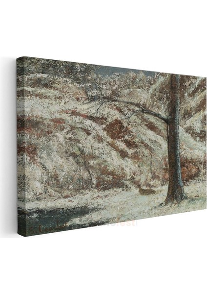 Gustave Courbet - Kış Ormanı Kanvas Tablo