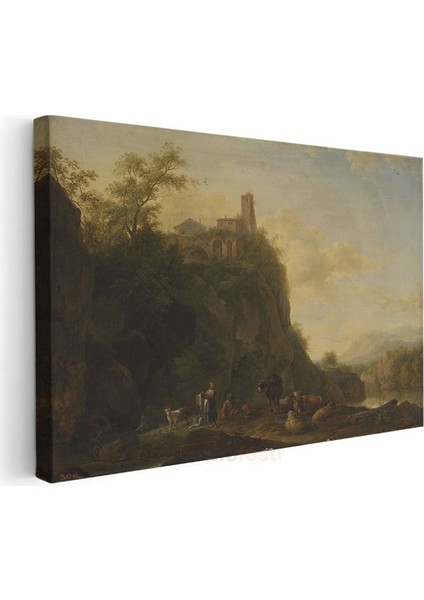 Claude Lorrain - Kayalıklarda Çoban Kanvas Tablo