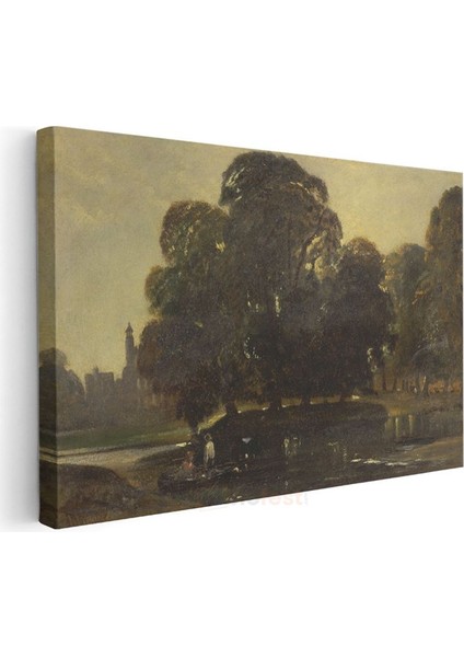John Constable - Göl Kenarında Ağaçlar Kanvas Tablo modelleri