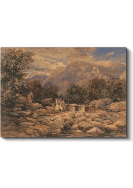 J.m.w. Turner - Dağlık Manzara Kanvas Tablo fiyatları