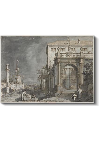 Canaletto - Venedik Sarayı Kanvas Tablo