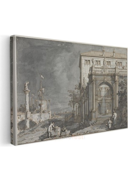 Canaletto - Venedik Sarayı Kanvas Tablo