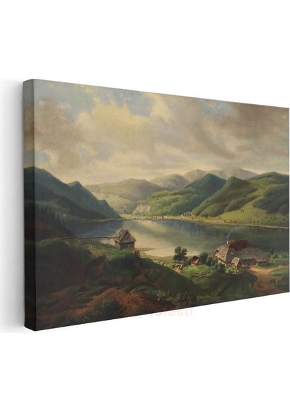 Albert Bierstadt - Alp Dağları Manzarası Kanvas Tablo modelleri