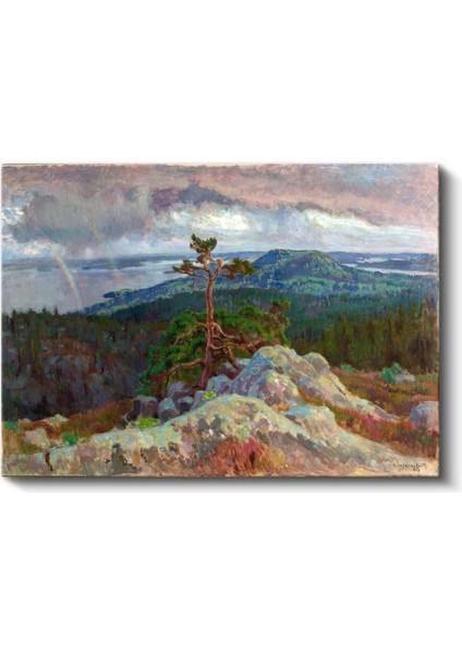 Akseli Gallen-Kallela - Koli Tepesinden Manzara Kanvas Tablo fiyatları