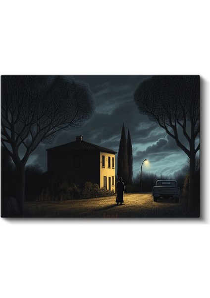 René Magritte - Gece Evi Kanvas Tablo