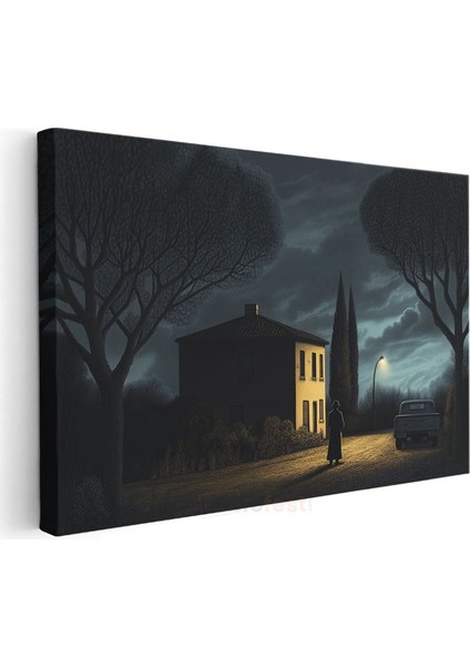 René Magritte - Gece Evi Kanvas Tablo