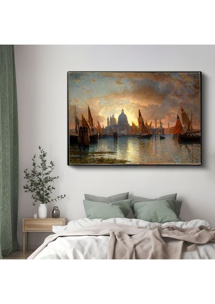Thomas Moran - Venice, Santa Maria Della Salute Kanvas Tablo