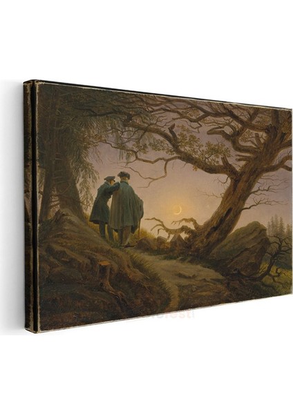 Caspar David Friedrich - Two Men Contemplating The Moon Kanvas Tablo modelleri