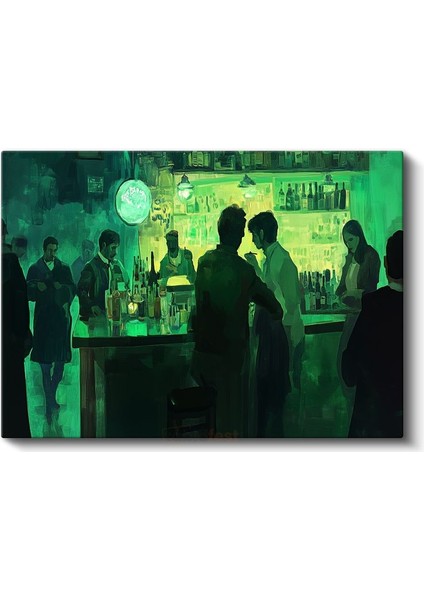 Edward Hopper - Yeşil Bar Kanvas Tablo