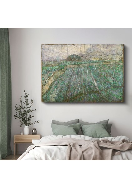 Vincent Van Gogh - Yağmurlu Manzara Kanvas Tablo