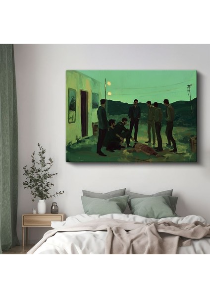 Midjourney - Gece Buluşması Kanvas Tablo