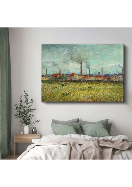 Vincent Van Gogh - Fabrikalar Manzarası Kanvas Tablo