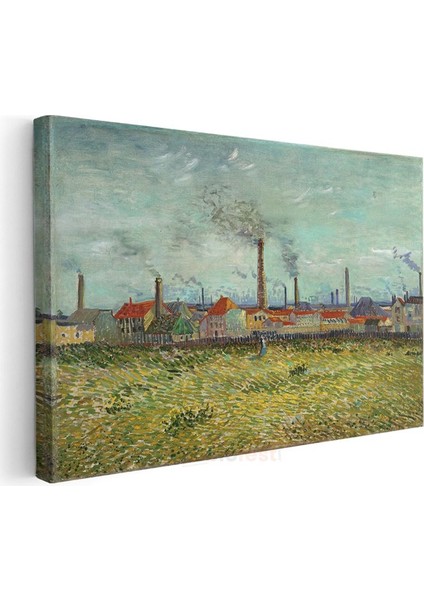 Vincent Van Gogh - Fabrikalar Manzarası Kanvas Tablo modelleri