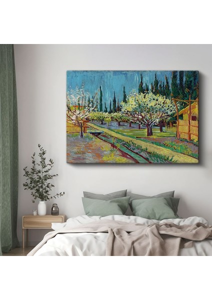 Vincent Van Gogh - Çiçek Açan Meyve Bahçesi Kanvas Tablo