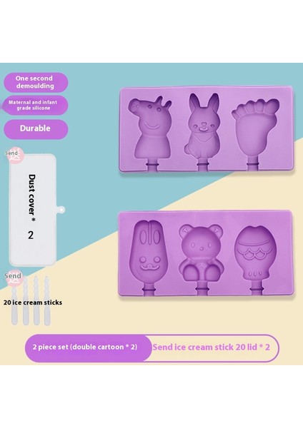 Dondurma Kalıbı Gıda Sınıfı Silikon Ev Yapımı Popsicle Modeli Yapın (Yurt Dışından)