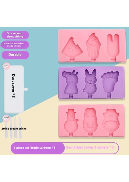 Dondurma Kalıbı Gıda Sınıfı Silikon Ev Yapımı Popsicle Modeli Yapın (Yurt Dışından)