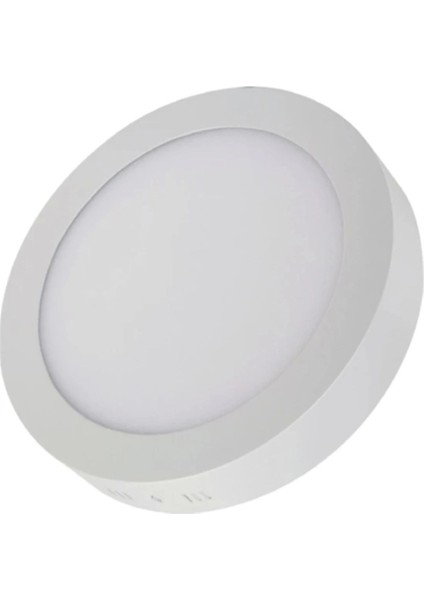 Voltek 24W Yuvarlak Sıva Üstü LED Panel 3000K Beyaz Kasa