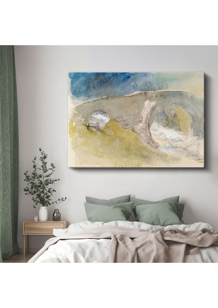 J.m.w. Turner - Taş Köprü Eskizi Kanvas Tablo