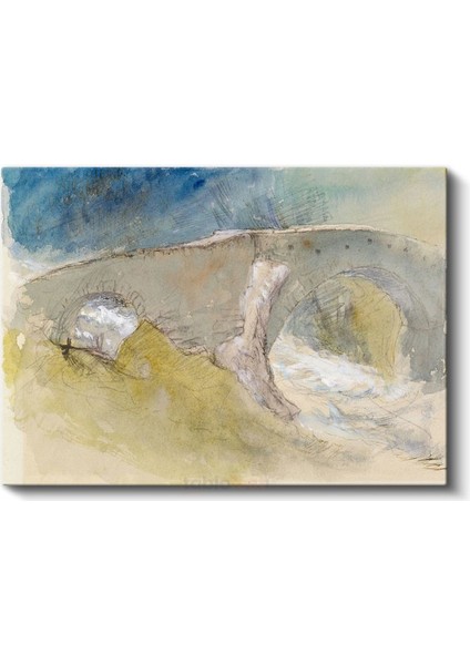 J.m.w. Turner - Taş Köprü Eskizi Kanvas Tablo