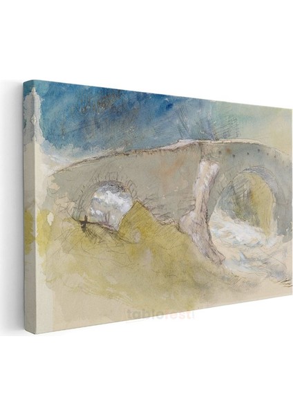 J.m.w. Turner - Taş Köprü Eskizi Kanvas Tablo