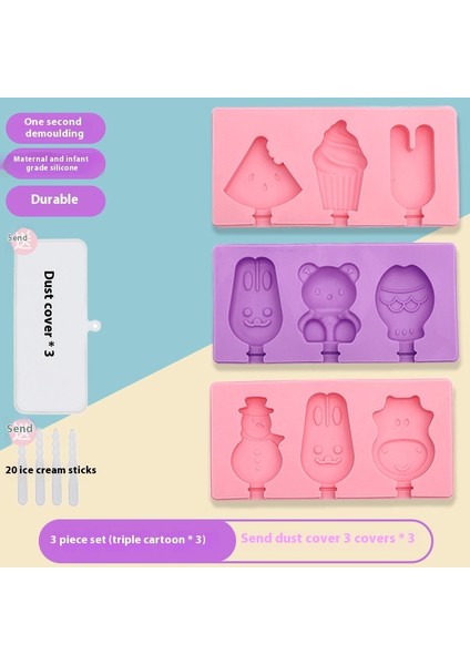 Dondurma Kalıbı Gıda Sınıfı Silikon Ev Yapımı Popsicle Modeli Yapın (Yurt Dışından)