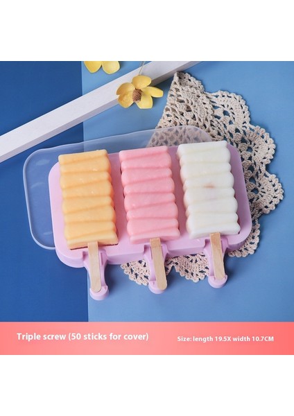 Dondurma Kalıbı Ev Gıda Sınıfı Yumuşak Silikon Ev Yapımı Popsicle Çubuk Modeli (Yurt Dışından)