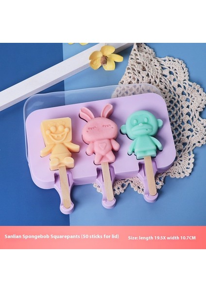 Dondurma Kalıbı Ev Gıda Sınıfı Yumuşak Silikon Ev Yapımı Popsicle Çubuk Modeli (Yurt Dışından)