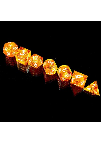 Çokyüzlü Zar Seti 7 Parça Keskin El Yapımı Zar Seti Rpg Mtg Masa Oyunları Için Keskin Kenarlı D&d Pathfinder, Parlak Turuncu (Yurt Dışından) fiyatları