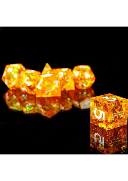 Çokyüzlü Zar Seti 7 Parça Keskin El Yapımı Zar Seti Rpg Mtg Masa Oyunları Için Keskin Kenarlı D&d Pathfinder, Parlak Turuncu (Yurt Dışından) fırsatları