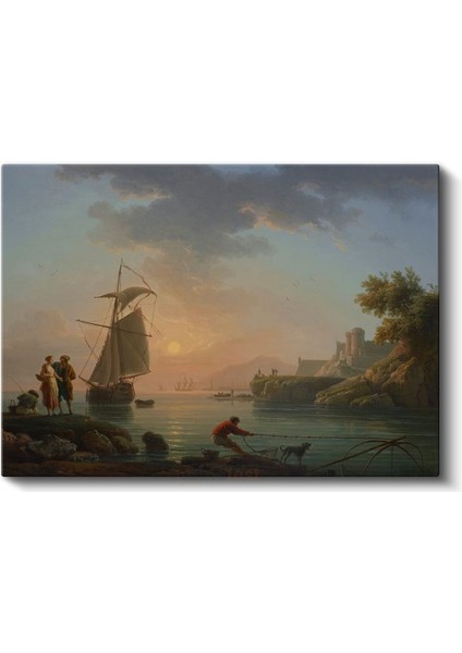 Claude-Joseph Vernet - Akdeniz Kıyısında Balıkçılar Kanvas Tablo fiyatları