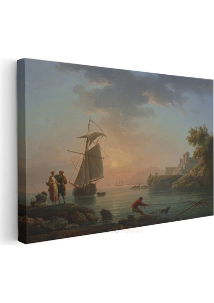 Claude-Joseph Vernet - Akdeniz Kıyısında Balıkçılar Kanvas Tablo modelleri