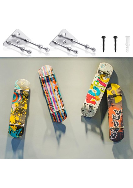 Kaykay Güverte Ekran ve Depolama Için 2 Adet Kaykay Duvar Askısı, Asılı Için Metal Kaykay Kancaları (Yurt Dışından) indirimleri