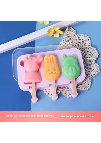 Dondurma Kalıbı Ev Gıda Sınıfı Yumuşak Silikon Ev Yapımı Popsicle Çubuk Modeli (Yurt Dışından)