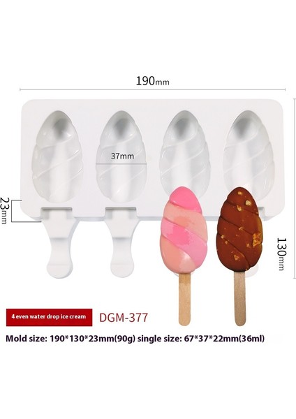 Dondurma Kalıbı Ev Gıda Sınıfı Yumuşak Silikon Ev Yapımı Popsicle Çubuk Modeli (Yurt Dışından)