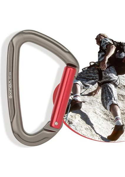 Xinda Outdoor Kamping Çıtçıtlı Kilit Sürgülü Kilit Hızlı Asma Kaya Tırmanışı Ana Kilit Halat Askısı Düz (Siyah) (Yurt Dışından) fırsatları