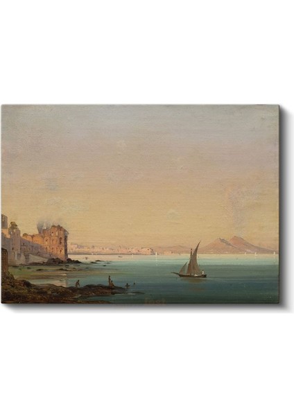 Claude Lorrain - Napoli Körfezi ve Vezüv Manzarası Kanvas Tablo fiyatları