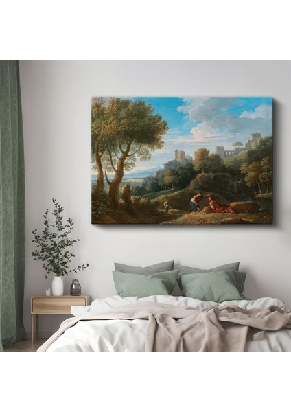 Claude Lorrain - Pastoral Manzara Kanvas Tablo