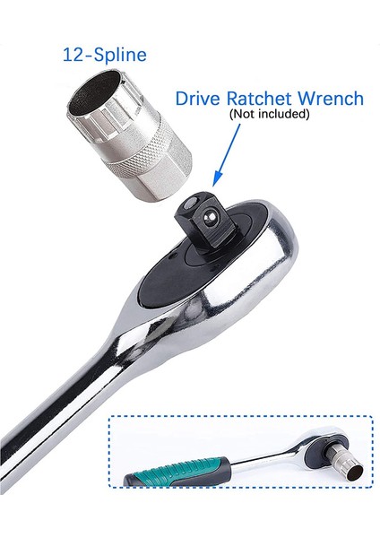 Bisiklet Filibir Sökme Onarım Kilitleme Aracı, Shimano, Sunrace ve Diğer 12 Spline Filibir ile Uyumlu (Yurt Dışından)