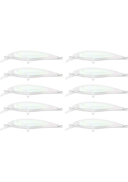 10 Adet Şeffaf Yemler Boş Sert Yemler 3D Boyasız Balıkçılık Cazibesi Organları Minnow Wobblers (Yurt Dışından) fiyatları