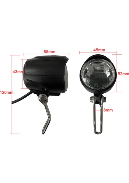 Elektrikli Bisiklet 36V 48V Far Ön Farlar Arka Farlar Arka Uyarı Işıkları LED Gece Spot Far Bisiklet Parçası (Yurt Dışından) modelleri