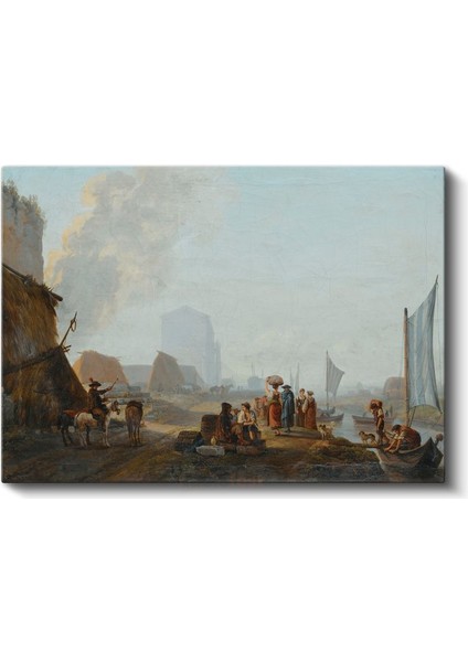 Aelbert Cuyp - Nehir Kıyısında Kanvas Tablo