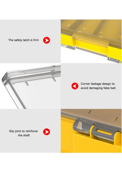 Mebao Çift Taraflı Çift Katmanlı Sahte Yem Kutusu, Kaya Balıkçılığı Depolama Aksesuarları Kutusu, Balık Kancası Kutusu 4 (Yurt Dışından) indirimleri