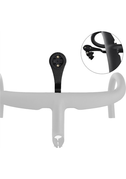 Karbon Fiber Yol Bisikleti Bisiklet Bükülmüş Gidon Bilgisayar Montaj Uzatma Tutucu Adaptörü Garmin Bryton Cateye Için (Yurt Dışından)