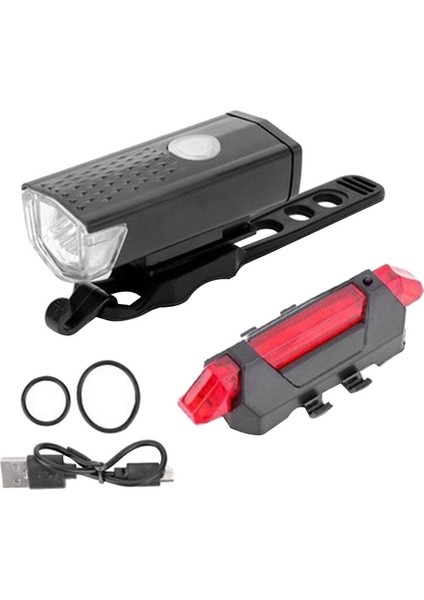 Bisiklet Farları, Gece Sürüşü, USB Şarj, Yüksek Parlaklık Aydınlatması, Dağ Bisikleti Bisiklet Takımı Işıkları (Yurt Dışından)